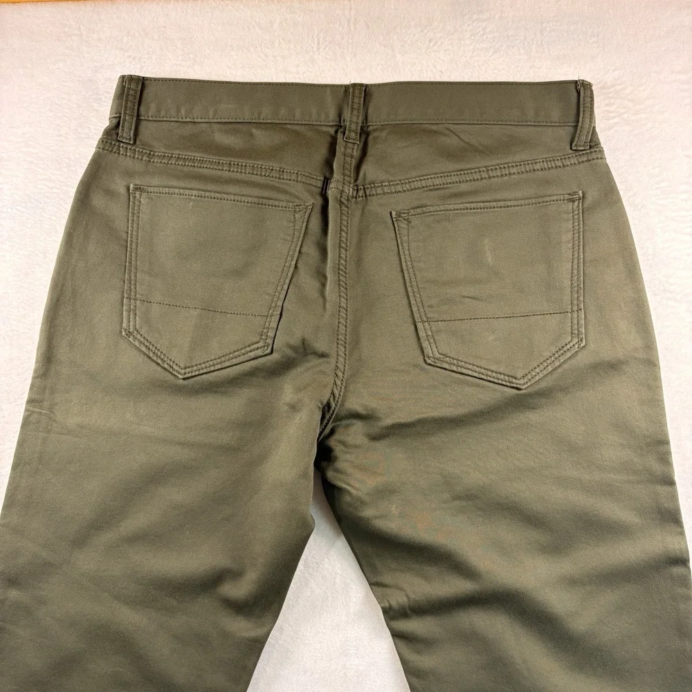 Banana Republic Men Travel Jeans 32X30 Olive Green Chino Slim Fit Stretch Casual